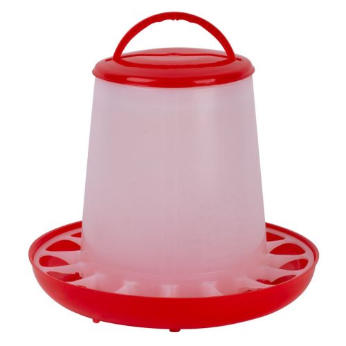 Baromfi etető, Strend Pro Garden Goodfarm PFD31, piros, 9 kg, műanyag, felfüggeszthető, védőrácsos