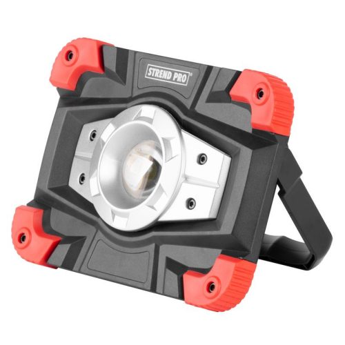 Munkalámpa, Strend Pro Worklight, fekete, 10 W, LED 600 lm, USB be- és kimenet, hordozható, akkumulátoros, beltéri használatra
