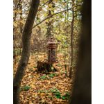 Madáretető, Strend Pro Garden, fekete, 32 x 17 cm, 950 ml, műanyag, fém rács