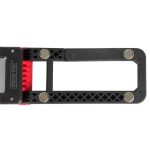 Munkalámpa, Strend Pro MWL539, fekete/piros, 12,5 × 5,5 × 3,8 cm, COB LED 100 + 250 lm, 2200 mAh, USB töltés, akkumulátoros, 4 üzemmód