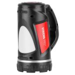 Zseblámpa, Strend Pro SLR732, fekete/piros, 12,7 x 12,7 x 17 cm, LED, 150 lm, 1200 mAh, akkumulátoros, USB töltés, 2,5 óra üzemidő, beltéri használatra