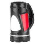 Zseblámpa, Strend Pro SLR732, fekete/piros, 12,7 x 12,7 x 17 cm, LED, 150 lm, 1200 mAh, akkumulátoros, USB töltés, 2,5 óra üzemidő, beltéri használatra