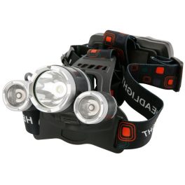   Fejlámpa, Strend Pro, HeadLight H931R, fekete, 1200 mAh, T6+2 XPE LED, 300 lm, 200 m hatótáv, vízálló, akkumulátoros, USB töltés, 4 világítási mód