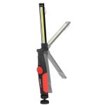 Munkalámpa, Strend Pro Worklight RWL101, fekete, 3,3 × 39 cm, COB LED, 300 lm, mágneses rögzítés, összecsukható, akkumulátoros, USB-töltés, 2000 mAh