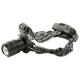   Fejlámpa, Strend Pro Headlight H4019, fekete, XHP70 LED, 10 W, 2000 lm, zoom, IP43, alumínium, akkumulátoros, 3 x 2000 mAh, USB töltés, 300 m hatótáv