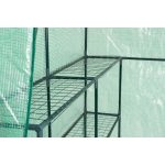 Melegágy, Strend Pro Garden X098, 142 x 142 x 193 cm, PE fólia, UV-álló, fémvázas, 4 polcos, feltekerhető nyílással