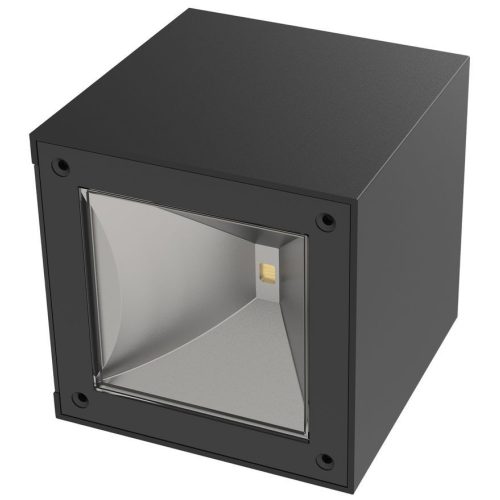 Napelemes fali lámpa, Strend Pro Garden, fekete, 10 x 10 x 10 cm, 1 LED, elegáns, akkumulátoros, automatikus kapcsolás, melegfehér fény