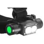 Fejlámpa, Strend Pro Headlight H4016, fekete, 2 x XPG LED, 500 lm, 2000 mAh, USB töltés, vízálló, 5 világítási mód, 100 m hatótáv, akkumulátoros