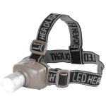 Fejlámpa, Strend Pro Headlight H833, szürke, 100 lm fényerő, 2 W, Cree LED, zoom funkció, 3 világítási mód, 150 m hatótáv, elemes (3 × AAA), ultrakönnyű