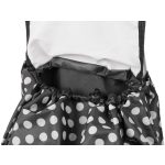 Strend Pro kerekes bevásárlókocsi, fekete-fehér pöttyös, 35 x 30 x 94 cm, 20 kg teherbírású, acél vázzal, oldalsó cipzáras zsebbel és húzózsinóros tetőrésszel