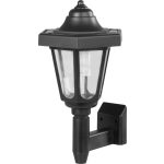 Napelemes fali lámpa, Strend Pro Garden Solar Adria, fekete, 16,5 x 16,5 x 30 cm, 1 LED, akkumulátoros, automatikus kapcsolás