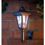 Napelemes fali lámpa, Strend Pro Garden Solar Adria, fekete, 16,5 x 16,5 x 30 cm, 1 LED, akkumulátoros, automatikus kapcsolás