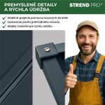 Robotfűnyíró garázs, Strend Pro Garden, antracit, fémlemez, horganyzott keret, korrózióálló, UV-védelem, gyorsan szerelhető