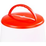 Baromfi etető, Strend Pro Garden Goodfarm, 9 kg, piros, műanyag, lábakkal, védőrácsos, folyamatos takarmányadagolás