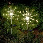 Napelemes kerti lámpa, Strend Pro Garden Solita, ezüst, 8 x 6 x 81 cm, 90 LED, időjárásálló, fém és műanyag, automatikus kapcsolás