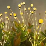 Napelemes kerti lámpa, Strend Pro Garden Floro, ezüst, 66 cm, 42 LED, kültéri, automatikus kapcsolás, energiatakarékos