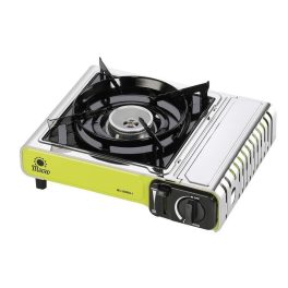   Gázfőző, Meva Thunder, asztali, zöld, patronos, piezo gyújtás, hordozható, utazótáskás, túlmelegedés elleni védelem