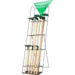 Szerszámtartó állvány, Strend Pro Garden, fekete, 17 x 37 x 150 cm, helytakarékos, univerzális