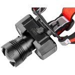 Fejlámpa, Strend Pro XL121807, fekete, 1000 lm, LED, zoom funkció, 1800 mAh Li-ion, USB töltés, akkumulátoros, állítható fejpánt