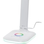 Asztali lámpa, Strend Pro, fehér, érintésvezérlés, fényerőszabályozás, állítható színhőmérséklet 2700–6500 K, RGB, háttérvilágítású talp, IP44, 4 W, 450 lm