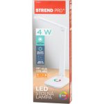 Asztali lámpa, Strend Pro, fehér, érintésvezérlés, fényerőszabályozás, állítható színhőmérséklet 2700–6500 K, RGB, háttérvilágítású talp, IP44, 4 W, 450 lm