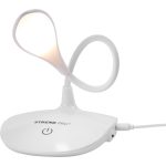 Asztali lámpa, Strend Pro, 43 × 13 × 12 cm, fehér, fényerő-szabályozható, meleg fény (2500–2700 K), USB-C, akkumulátoros, 2 W, flexibilis kar
