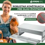 Baromfi etető, Strend Pro Garden, 5 kg kapacitás, 51 x 37 x 19 cm, automata, taposó mechanizmus, horganyzott