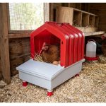 Tojófészek, Novital, 33 × 18,5 × 64,5 cm, piros/szürke, 1 rekeszes, műanyag, 1 tojótyúk számára, levehető fedéllel
