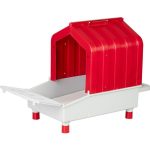 Tojófészek, Novital, 33 × 18,5 × 64,5 cm, piros/szürke, 1 rekeszes, műanyag, 1 tojótyúk számára, levehető fedéllel