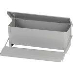 Baromfi etető, Strend Pro Garden, 10 kg kapacitás, 50 × 34 × 17 cm, automata, taposó mechanizmus, horganyzott