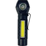 Fejlámpa, Strend Pro XL0702, fekete, 11 x 3,4 cm, 3W, XPE + COB, 200 lm, 1200 mAh, levehető fejjel