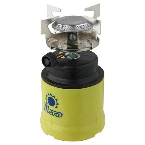 Gázfőző, Meva Focus, sárga, 190 g szúrópatronnal és 230/450 g menetes Propán-Bután patronnal használható