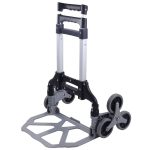 Molnárkocsi, Strend Pro, fekete/szürke, maximum 80 kg teherbírás, összehajtható, lépcsőző, teleszkópos nyél