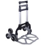 Molnárkocsi, Strend Pro, fekete/szürke, maximum 80 kg teherbírás, összehajtható, lépcsőző, teleszkópos nyél