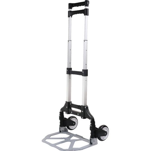 Molnárkocsi, Strend Pro, fekete/szürke, maximum 75 kg teherbírás, összehajtható, lépcsőző, teleszkópos nyél