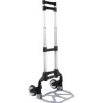 Molnárkocsi, Strend Pro, fekete/szürke, maximum 75 kg teherbírás, összehajtható, lépcsőző, teleszkópos nyél