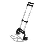 Molnárkocsi, Strend Pro, fekete/szürke, maximum 75 kg teherbírás, összehajtható, lépcsőző, teleszkópos nyél