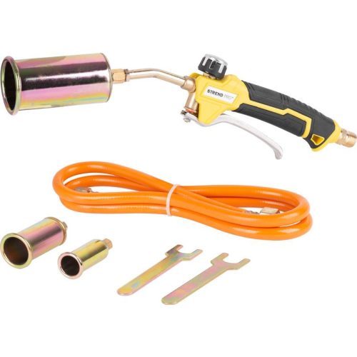 Gázperzselő, Strend Pro H55A X305, 3 db fúvóka, 30–40–50 mm, 1,5 m tömlővel, Propán-Bután gázhoz (LPG), G3/8 menet