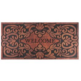 MagicHome RBM 116 lábtörlő - Welcome, 120 x 58 cm, barna