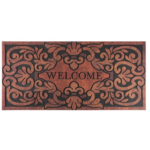 MagicHome RBM 116 lábtörlő - Welcome, 120 x 58 cm, barna