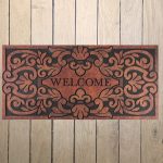 MagicHome RBM 116 lábtörlő - Welcome, 120 x 58 cm, barna