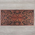 MagicHome RBM 116 lábtörlő - Welcome, 120 x 58 cm, barna