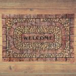 MagicHome RBM 406 lábtörlő - Welcome, 89 x 58 cm, barna