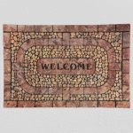 MagicHome RBM 406 lábtörlő - Welcome, 89 x 58 cm, barna