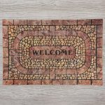 MagicHome RBM 406 lábtörlő - Welcome, 89 x 58 cm, barna