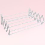 MagicHome TH828 fali ruhaszárító, fehér, 80 x 11–46 x 18,5 cm, 7,2 m szárítófelületű, 7 kg teherbírású, fémből készült