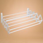 MagicHome TH828 fali ruhaszárító, fehér, 80 x 11–46 x 18,5 cm, 7,2 m szárítófelületű, 7 kg teherbírású, fémből készült