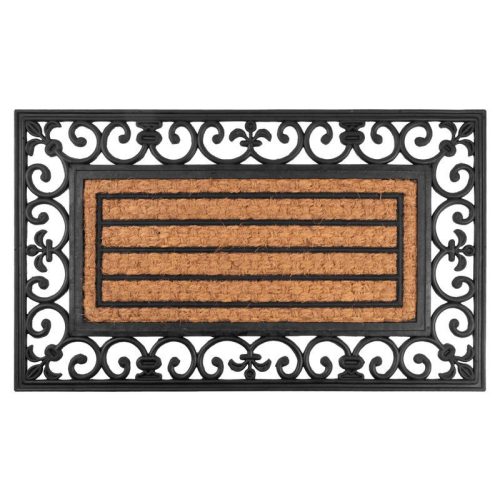 MagicHome RBP 156 lábtörlő - Ornament, 45 x 75 cm, barna