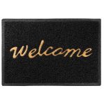 MagicHome PVC lábtörlő - Welcome, 40 x 60 cm, fekete