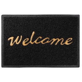 MagicHome PVC lábtörlő - Welcome, 40 x 60 cm, fekete